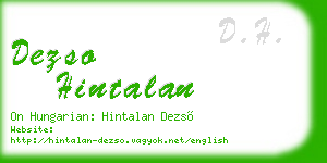 dezso hintalan business card