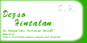 dezso hintalan business card